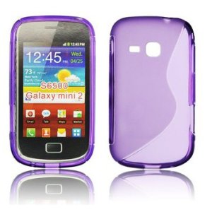 CUSTODIA GEL TPU SILICONE DOUBLE per SAMSUNG S6500 Galaxy Mini 2 COLORE VIOLA