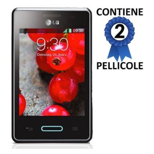 PELLICOLA PROTEGGI DISPLAY per LG OPTIMUS L3 II E430 CONFEZIONE 2 PEZZI