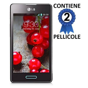 PELLICOLA PROTEGGI DISPLAY per LG OPTIMUS L5 II E460 CONFEZIONE 2 PEZZI