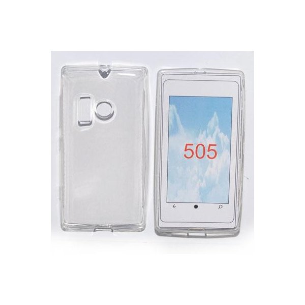 CUSTODIA GEL TPU SILICONE per NOKIA LUMIA 505 COLORE BIANCO