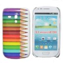 CUSTODIA RIGIDA per SAMSUNG I8190 GALAXY S3 MINI, I8200 GALAXY S3 MINI VE FANTASIA MATITE COLORATE