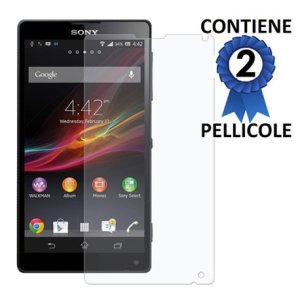 PELLICOLA PROTEGGI DISPLAY SONY XPERIA ZL LTE, C6503, C6502, C6506, HSPA+, L35H CONFEZIONE 2 PEZZI