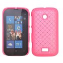 CUSTODIA RIGIDA GOMMATA CON BRILLANTINI per NOKIA LUMIA 510 COLORE ROSA