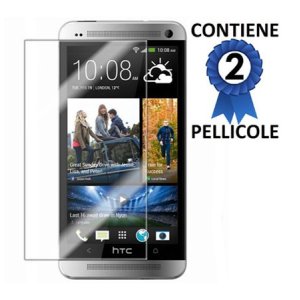 PELLICOLA PROTEGGI DISPLAY HTC ONE, M7 CONFEZIONE 2 PEZZI