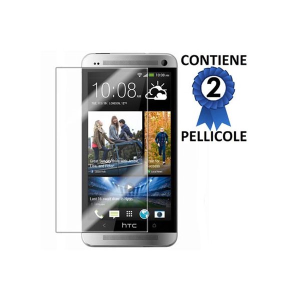 PELLICOLA PROTEGGI DISPLAY HTC ONE, M7 CONFEZIONE 2 PEZZI