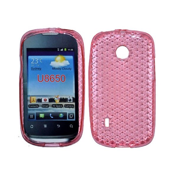 CUSTODIA GEL TPU SILICONE SEMI-RIGIDA per HUAWEI SONIC U8650, SONIC 2 U8661 COLORE ROSA