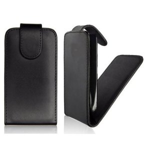 CUSTODIA VERTICALE FLIP PELLE per HTC ONE SV COLORE NERO