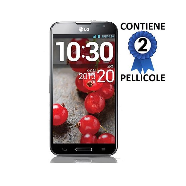 PELLICOLA PROTEGGI DISPLAY LG OPTIMUS G PRO E985, E980, E986, F240, L-04E CONFEZIONE 2 PEZZI