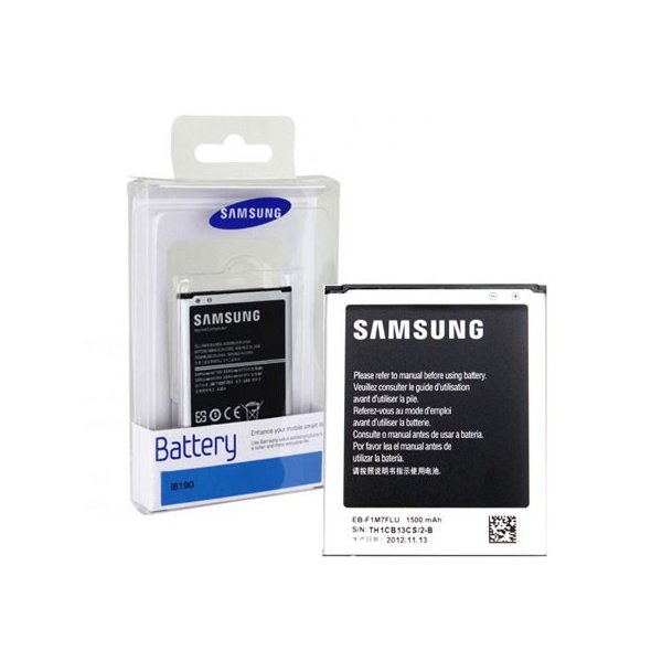 BATTERIA ORIGINALE SAMSUNG EB-F1M7FLU per SAMSUNG I8190 GALAXY S3 MINI, I8200 GALAXY S3 MINI VE 1500 mAh LI-ION BLISTER