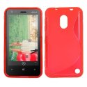 CUSTODIA GEL TPU SILICONE DOUBLE NOKIA LUMIA 620 COLORE ROSSO