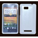 CUSTODIA BACK RIGIDA per HTC ONE SU 528W COLORE BIANCO PLASTIFICATO EFFETTO PELLE