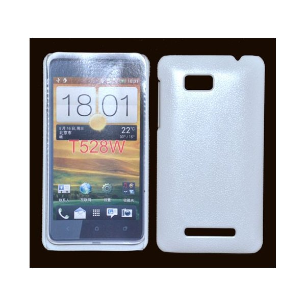 CUSTODIA BACK RIGIDA per HTC ONE SU 528W COLORE BIANCO PLASTIFICATO EFFETTO PELLE