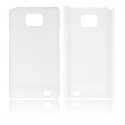 CUSTODIA BACK RIGIDA per SAMSUNG I9100 GALAXY S2, I9105 GALAXY S2 PLUS COLORE BIANCO PLASTIFICATO EFFETTO PELLE