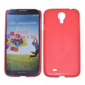 CUSTODIA BACK RIGIDA per SAMSUNG I9500 GALAXY S4, I9505, I9502 COLORE ROSA PLASTIFICATO EFFETTO PELLE