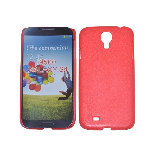 CUSTODIA BACK RIGIDA per SAMSUNG I9500 GALAXY S4, I9505, I9502 COLORE ROSA PLASTIFICATO EFFETTO PELLE