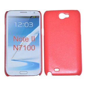 CUSTODIA BACK RIGIDA per SAMSUNG NOTE2 GALAXY N7100, N7105 COLORE ROSA PLASTIFICATO EFFETTO PELLE