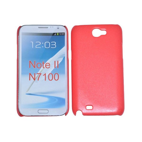 CUSTODIA BACK RIGIDA per SAMSUNG NOTE2 GALAXY N7100, N7105 COLORE ROSA PLASTIFICATO EFFETTO PELLE