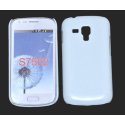 CUSTODIA BACK RIGIDA per SAMSUNG S7562 GALAXY S DUOS, S7560 GALAXY TREND, S7580 COLORE BIANCO PLASTIFICATO EFFETTO PELLE