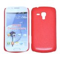 CUSTODIA BACK RIGIDA per SAMSUNG S7562 GALAXY S DUOS, S7560 GALAXY TREND, S7580 COLORE ROSA PLASTIFICATO EFFETTO PELLE