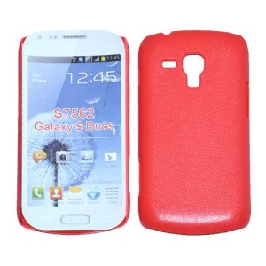 CUSTODIA BACK RIGIDA per SAMSUNG S7562 GALAXY S DUOS, S7560 GALAXY TREND, S7580 COLORE ROSA PLASTIFICATO EFFETTO PELLE