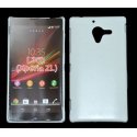 CUSTODIA BACK RIGIDA per SONY XPERIA ZL LTE, C6503, C6502, C6506, HSPA+, L35H COLORE BIANCO PLASTIFICATO EFFETTO PELLE