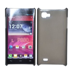 CUSTODIA BACK RIGIDA SLIM DA 0,35mm per LG P880 OPTIMUS 4X HD COLORE NERO