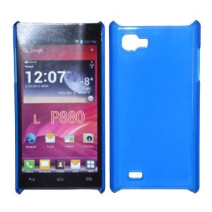 CUSTODIA BACK RIGIDA SLIM DA 0,35mm per LG P880 OPTIMUS 4X HD COLORE BLU