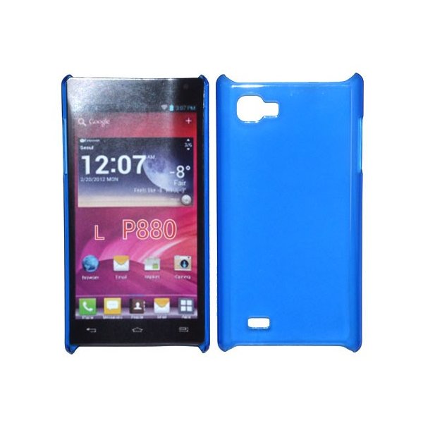 CUSTODIA BACK RIGIDA SLIM DA 0,35mm per LG P880 OPTIMUS 4X HD COLORE BLU