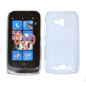 CUSTODIA BACK RIGIDA SLIM DA 0,35mm per NOKIA LUMIA 610 COLORE BIANCO