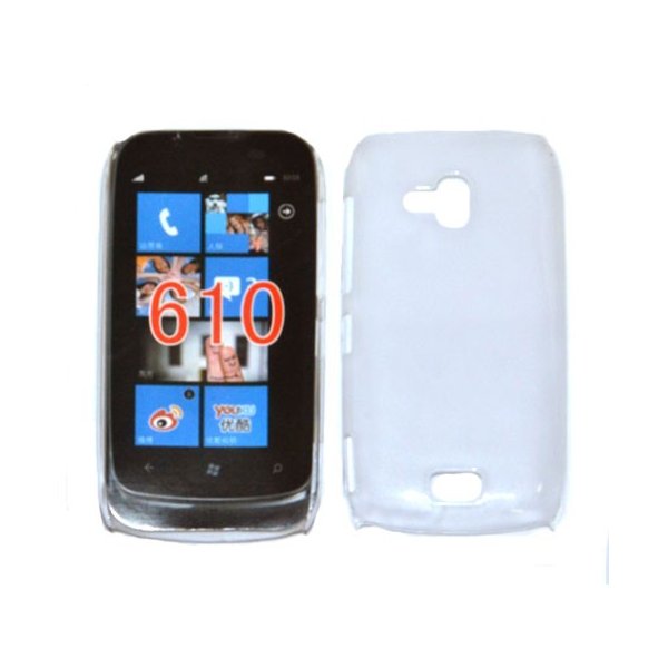 CUSTODIA BACK RIGIDA SLIM DA 0,35mm per NOKIA LUMIA 610 COLORE BIANCO