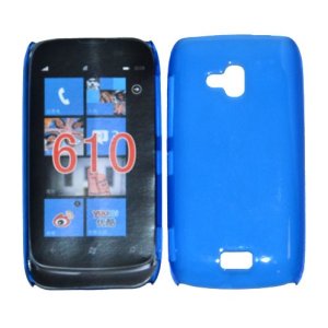 CUSTODIA BACK RIGIDA SLIM DA 0,35mm per NOKIA LUMIA 610 COLORE BLU