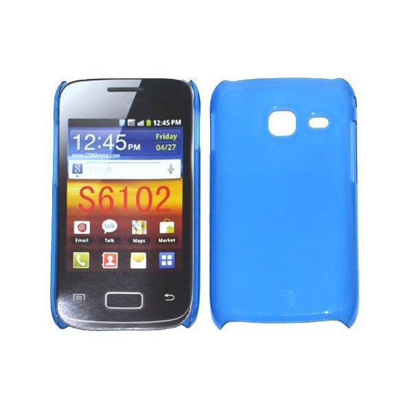 CUSTODIA BACK RIGIDA SLIM DA 0,35mm per SAMSUNG S6102 GALAXY Y DUOS COLORE BLU