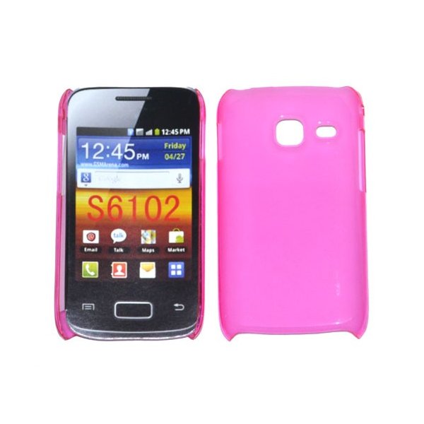 CUSTODIA BACK RIGIDA SLIM DA 0,35mm per SAMSUNG S6102 GALAXY Y DUOS COLORE ROSA