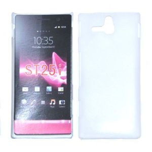 CUSTODIA BACK RIGIDA SLIM DA 0,35mm per SONY XPERIA U ST25I COLORE BIANCO