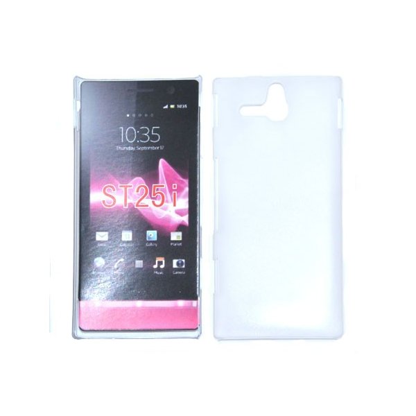 CUSTODIA BACK RIGIDA SLIM DA 0,35mm per SONY XPERIA U ST25I COLORE BIANCO