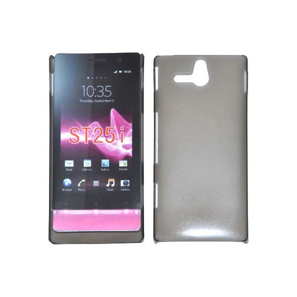 CUSTODIA BACK RIGIDA SLIM DA 0,35mm per SONY XPERIA U ST25I COLORE NERO