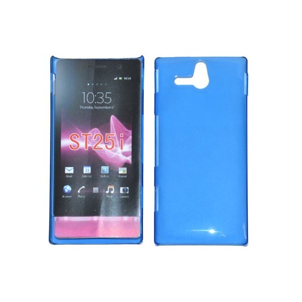 CUSTODIA BACK RIGIDA SLIM DA 0,35mm per SONY XPERIA U ST25I COLORE BLU