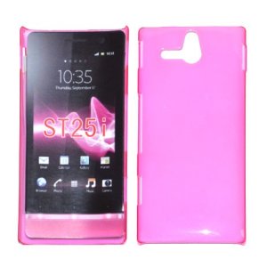 CUSTODIA BACK RIGIDA SLIM DA 0,35mm per SONY XPERIA U ST25I COLORE ROSA