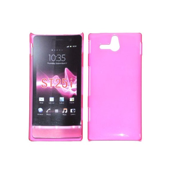 CUSTODIA BACK RIGIDA SLIM DA 0,35mm per SONY XPERIA U ST25I COLORE ROSA