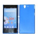 CUSTODIA BACK RIGIDA SLIM DA 0,35mm per SONY XPERIA Z, LT36I, L36H, C6603 COLORE BLU