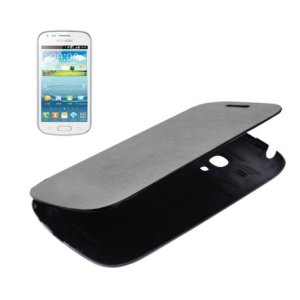 CUSTODIA ORIZZONTALE FLIP COVER per SAMSUNG S7562 GALAXY S DUOS COLORE NERO