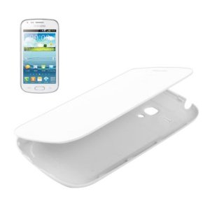 CUSTODIA ORIZZONTALE FLIP COVER per SAMSUNG S7562 GALAXY S DUOS COLORE BIANCO