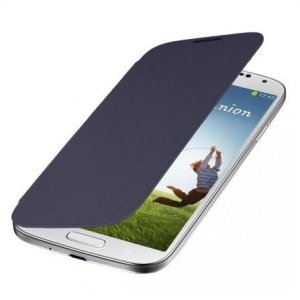 CUSTODIA ORIZZONTALE FLIP COVER per SAMSUNG I9500 GALAXY S4, I9505, I9502 COLORE BLU