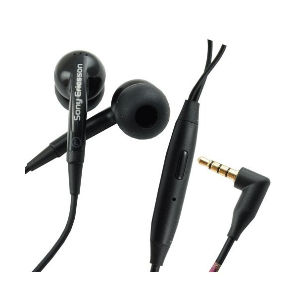 AURICOLARE STEREO con CONNETTORE JACK 3,5mm - GOMMINI E TASTO DI RISPOSTA COLORE NERO ORIGINALE SONY MH-650 BULK