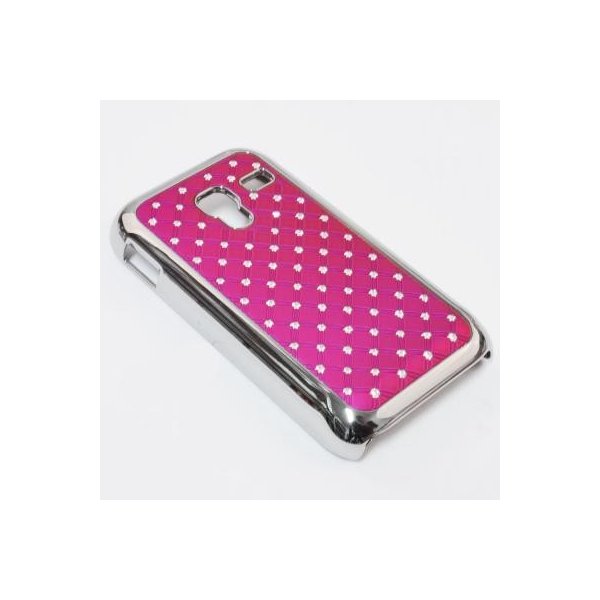 CUSTODIA RIGIDA CON BRILLANTINI per SAMSUNG S7500 GALAXY ACE PLUS COLORE ROSA