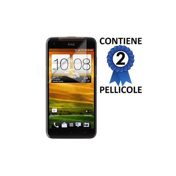 PELLICOLA PROTEGGI DISPLAY HTC BUTTERFLY X920E DELUXE CONFEZIONE 2 PEZZI