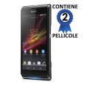 PELLICOLA PROTEGGI DISPLAY SONY XPERIA L C2105, C2104, S36H CONFEZIONE 2 PEZZI