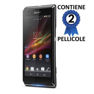 PELLICOLA PROTEGGI DISPLAY SONY XPERIA L C2105, C2104, S36H CONFEZIONE 2 PEZZI