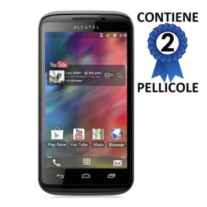 PELLICOLA PROTEGGI DISPLAY ALCATEL ONE TOUCH 993, OT-993 CONFEZIONE 2 PEZZI