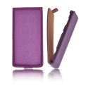 CUSTODIA VERTICALE SLIM FLIP PELLE per SONY ST26I XPERIA J COLORE VIOLA